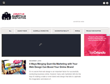 Tablet Screenshot of creativeguerrillamarketing.com